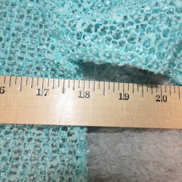 Frazzle Sheer Cardigan Sweater Womens Medium Green Open Knit Lightweight Beachy - Picture 7 of 10